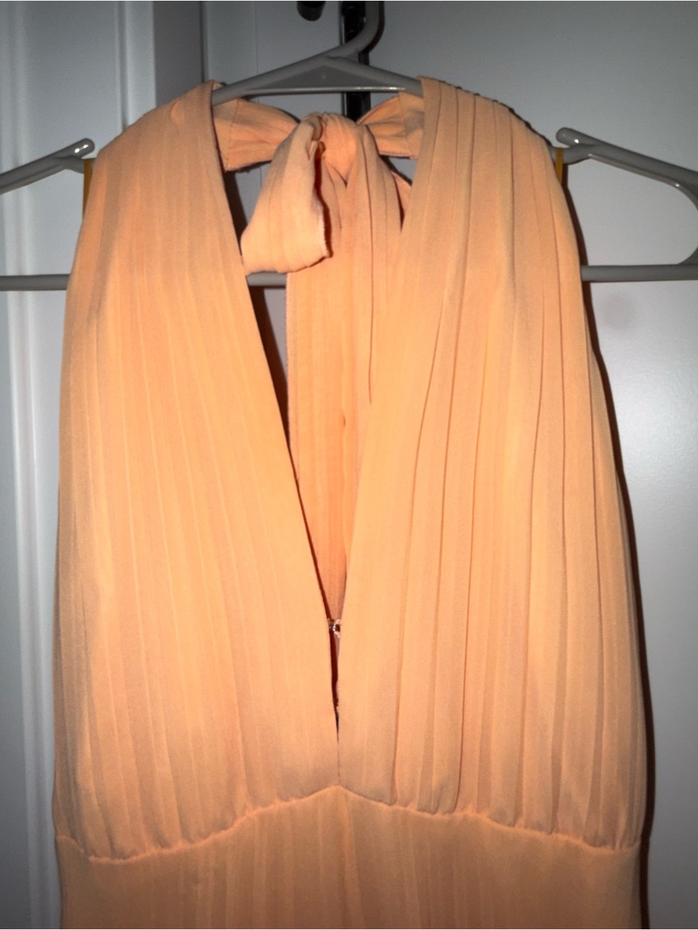 Abercrombie & Fitch Orange Pleated Maxi Dress - Picture 4 of 5